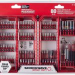 مجموعه ۸۰ عددی سری پیچ‌گوشتی و مته‌ی ضربه‌ای برند Milwaukee مدل 48-32-4094 (SHOCKWAVE Impact Duty)