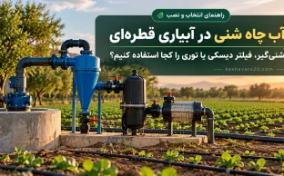 آب چاه شنی در آبیاری قطره‌ای؛ شن‌گیر، فیلتر دیسکی یا توری