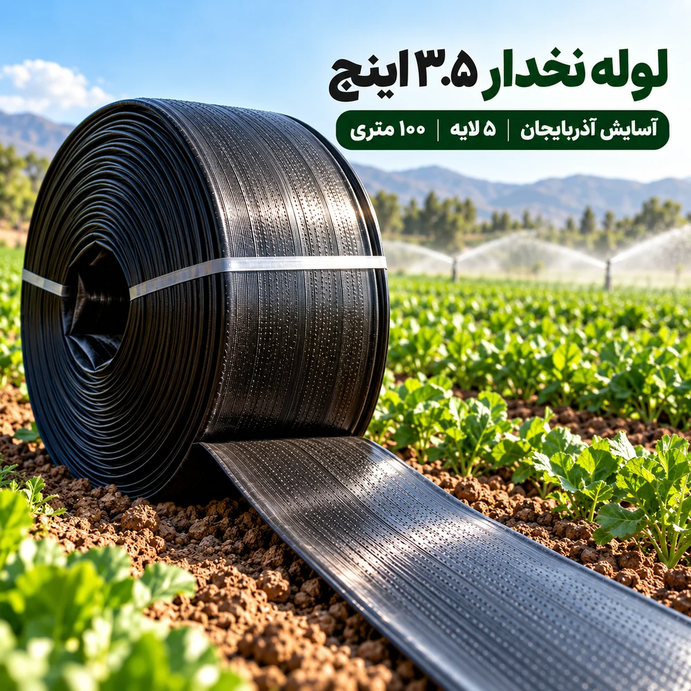 لوله نخدار ۳.۵ اینچ آسایش آذربایجان ۵ لایه ۱۰۰ متری - تصویر گالری 1 از 8