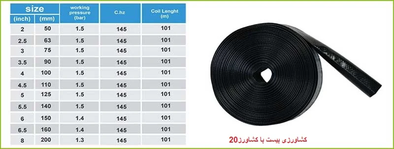 لوله نخدار ۶.۵ اینچ آسایش آذربایجان ۵ لایه ۱۰۰ متری