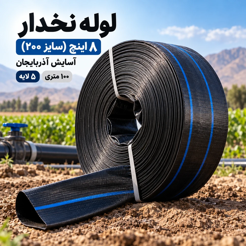 لوله نخدار ۸ اینچ آسایش آذربایجان ۵ لایه ۱۰۰ متری - تصویر گالری 1 از 8