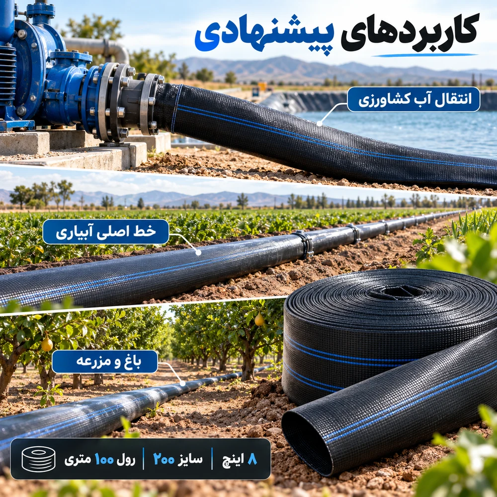 لوله نخدار ۸ اینچ آسایش آذربایجان ۵ لایه ۱۰۰ متری - تصویر گالری 6 از 8