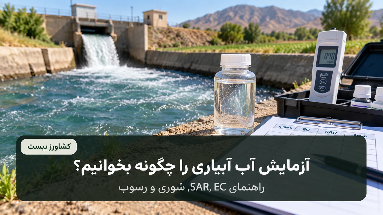 راهنمای EC، SAR، شوری و رسوب در آزمایش آب آبیاری