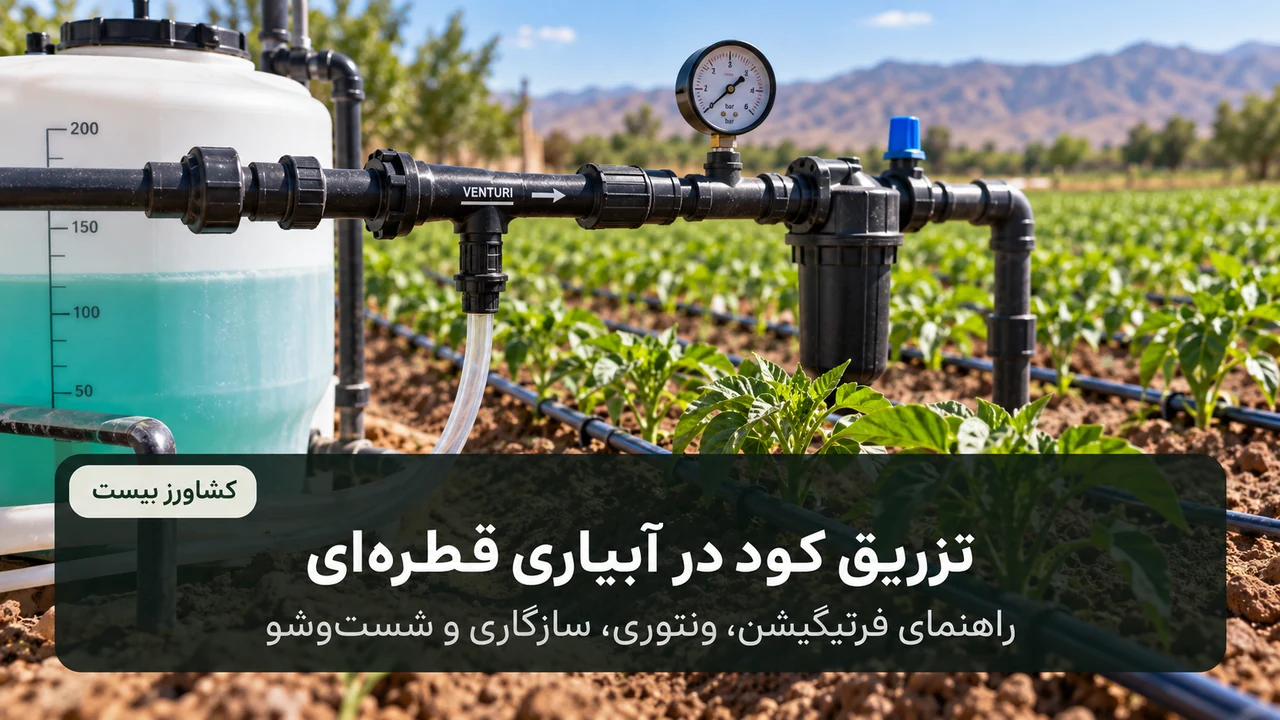 راهنمای فرتیگیشن، ونتوری و تزریق کود در آبیاری قطره‌ای