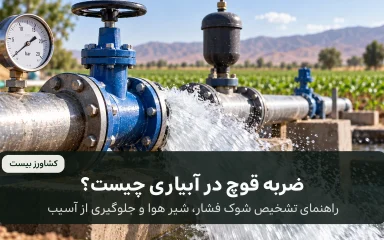 تشخیص شوک فشار، شیر هوا و ضربه قوچ در سیستم آبیاری