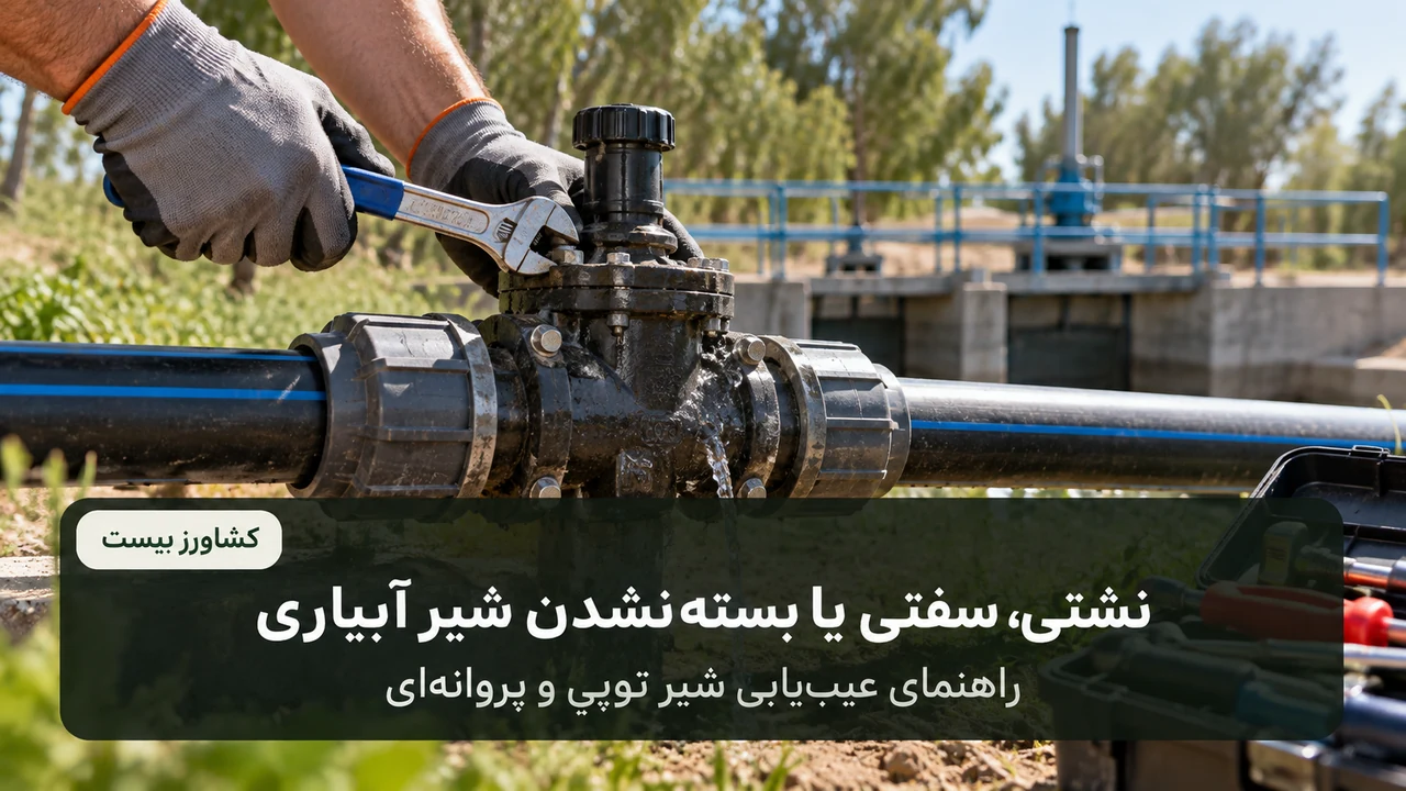 عیب‌یابی شیر توپی و شیر پروانه‌ای آبیاری