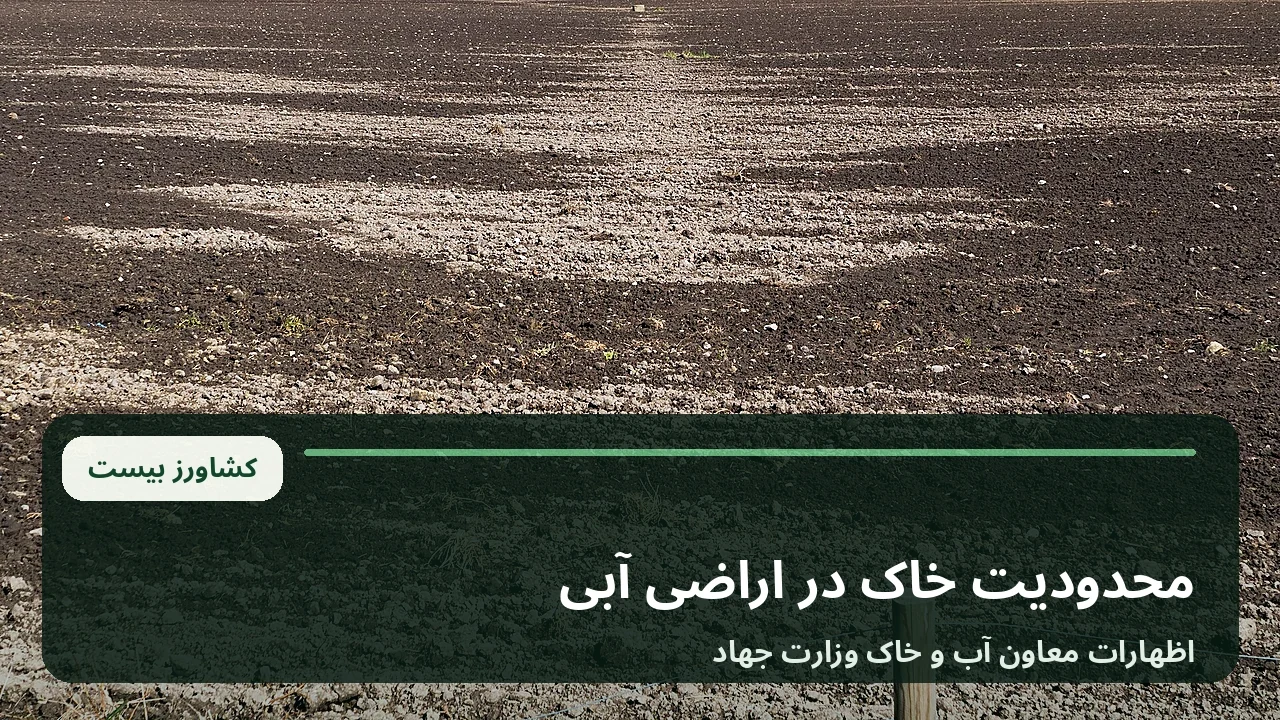 نمای آرشیوی زمین کشاورزی و سطح خاک؛ تصویر عمومی برای خبر محدودیت خاک اراضی آبی ایران